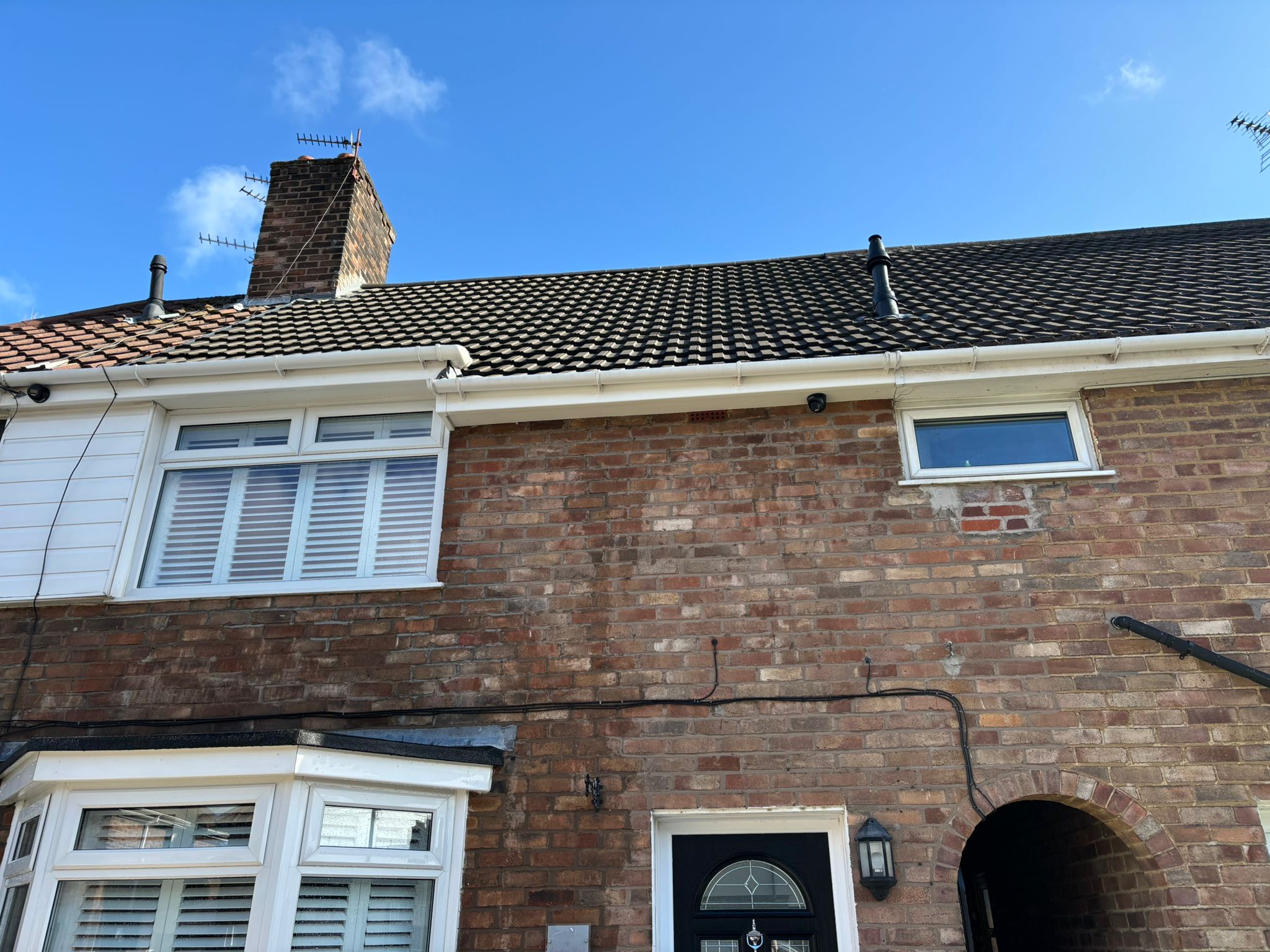 Clean gutters after clearing
